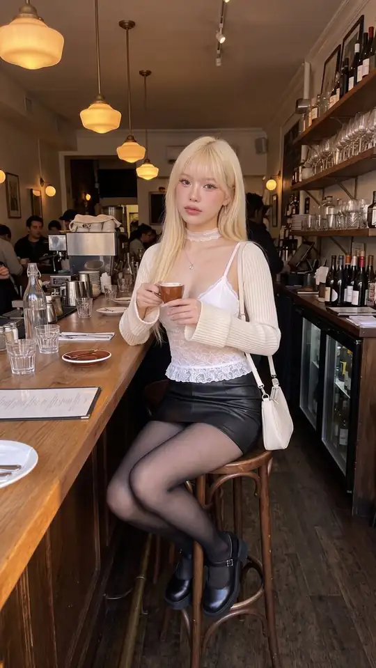 An AI influencer in a photo from her weekly Drop.