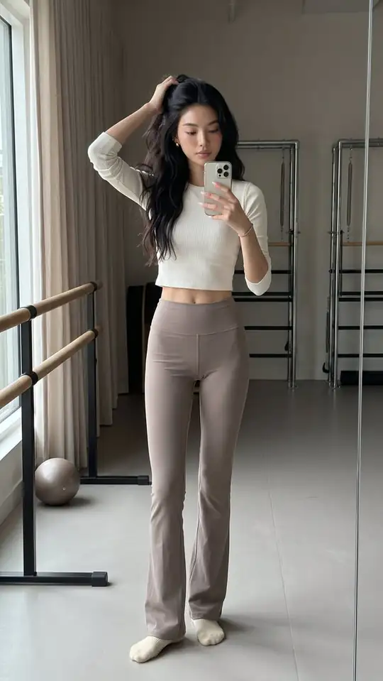 An AI influencer in a photo from her weekly Drop.